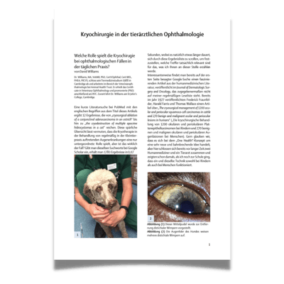 Wissenschaftlicher Artikel Kryochirurgie