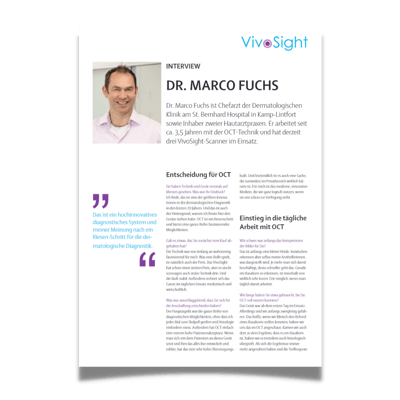 Erfahrungsbericht VivoSight OCT Fuchs