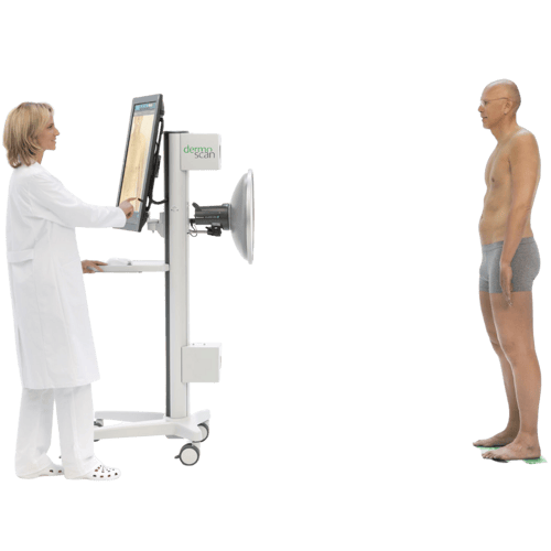 Dokumentation von Muttermalen Total Body Mapping